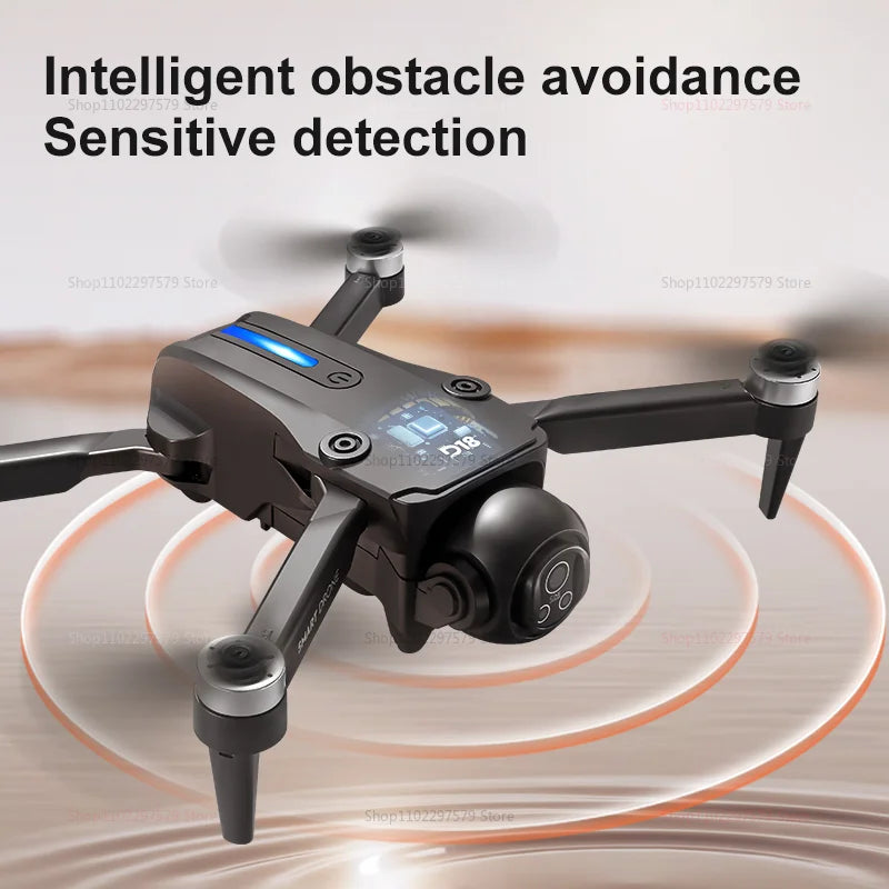 New D18 RC Drone 8K Professional HD Dual Camera 360° Obstacle Avoidance Aerial Optical Brushless Large Screen Quadcopter Toy