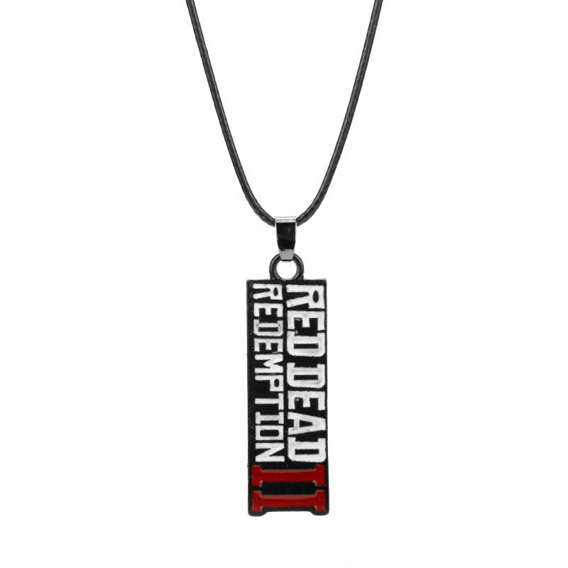 Revolver Weapon Model Letter Tag Pendant