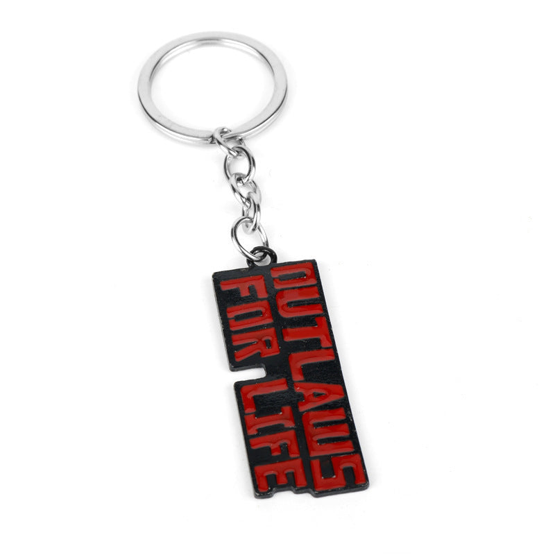 Revolver Weapon Model Letter Tag Pendant