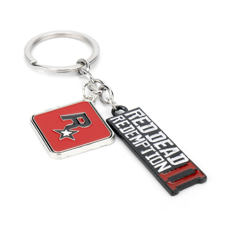 Revolver Weapon Model Letter Tag Pendant