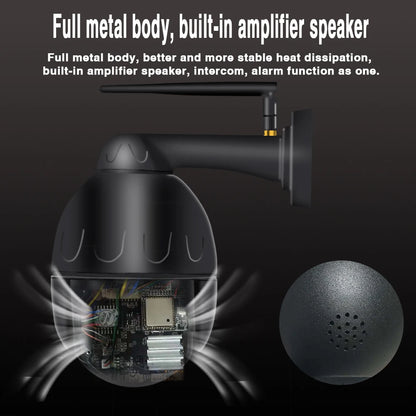 Neye3c 8mp 4kWifi PTZ Camera Outdoor Automatic Tracking Security Camera 5X Digital Variable Focus Ball Camera P2P CCTV Camera