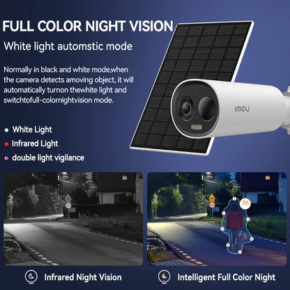 IMOU Cell PT Lite Solar Panel Kit 3MP Wi-Fi Camera 5000mAh Battery Human Detection IP66 Weatherproof Home Security Camera Type-C