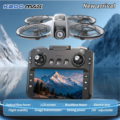 K200 MAX Drone 8K Ultra HD Camera Quadcopter With Large Screen Brushless Motor Long Flight 5G Dual Camera For Aerial Photography