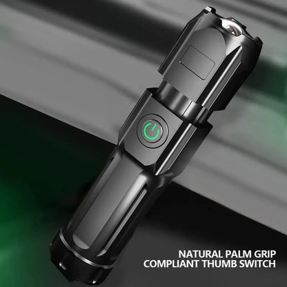 Strong Light Flashlight Outdoor Emergency Multi Functional USB Camping Light Lighting Flashlight Working Side Charging