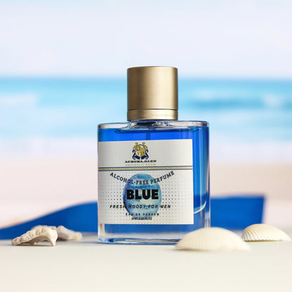 Parfum Azure Breeze Eau de Toilette for Men Fresh Woody Alcohol-Free Perfume with Cedarwood Vetiver Cologne Pink Pepper Mint