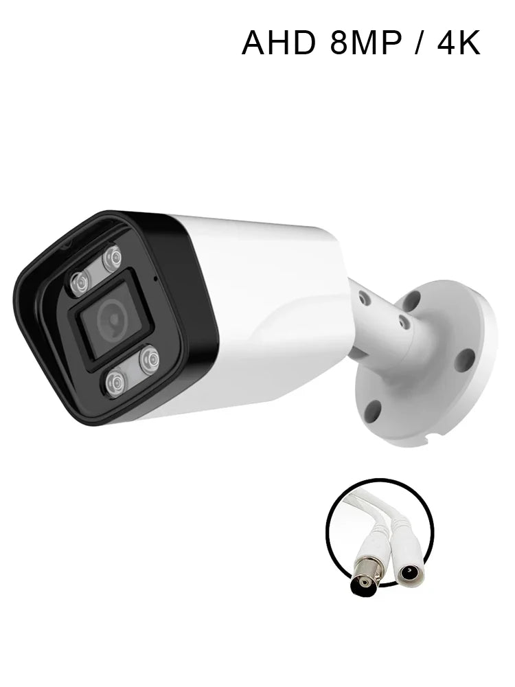 AHD Camera 8MP 5MP 2MP Color Night Vision CCTV Video Surveillance Security Outdoor Waterproof Bullet Metal AHD Camera 4K 1080P