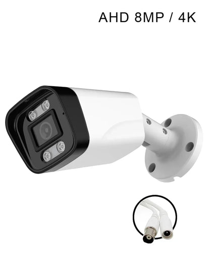 AHD Camera 8MP 5MP 2MP Color Night Vision CCTV Video Surveillance Security Outdoor Waterproof Bullet Metal AHD Camera 4K 1080P