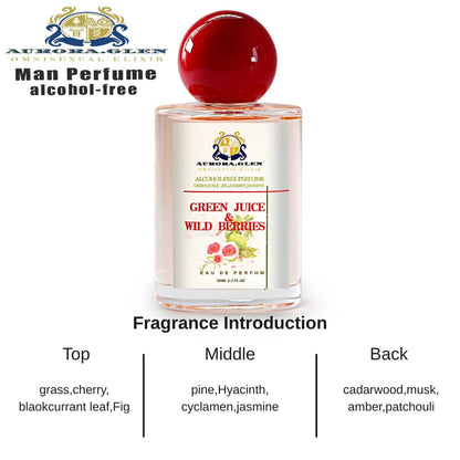 Parfum Azure Breeze Eau de Toilette for Men Fresh Woody Alcohol-Free Perfume with Cedarwood Vetiver Cologne Pink Pepper Mint