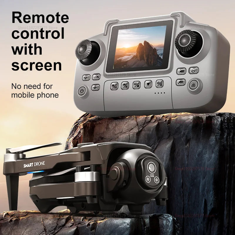 New D18 RC Drone 8K Professional HD  Dual Camera 360° Obstacle Avoidance Aerial Optical Brushless Large Screen Quadcopter Toy