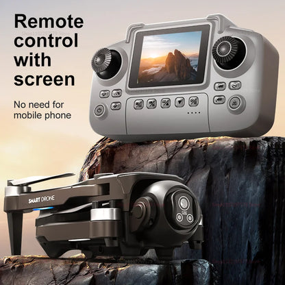 New D18 RC Drone 8K Professional HD  Dual Camera 360° Obstacle Avoidance Aerial Optical Brushless Large Screen Quadcopter Toy