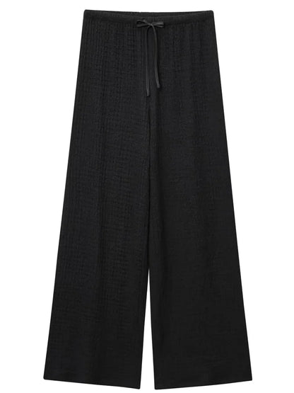 HXAO Women's Suit Short Sleeve Top Pant Sets Brown Black Women's Two Pieces Set Elegant Female Sets Summer Trousers Sets