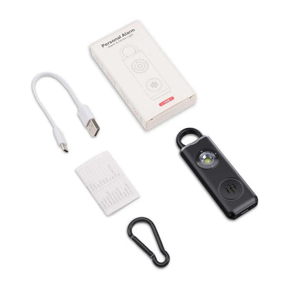 130dB Self Defense Siren Safety Alarm for Women Keychain with SOS LED Light Personal Alarms Personal Security Keychain Alarm