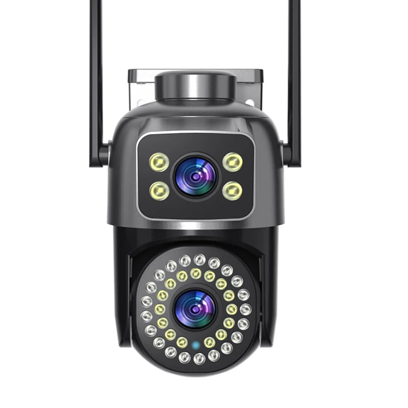 Dual Lens PTZ Wifi Camera 8MP IP Camera Dual Screen AI Human Auto Tracking Two Way Audio Video Outdoor Surveillance Cameras
