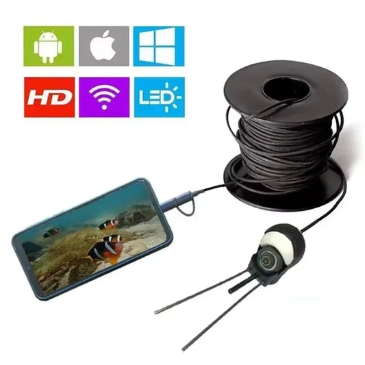 Underwater hd waterproof camera endoscope camera android usb type c fish finder for ice Fishing accessories with wire connector
