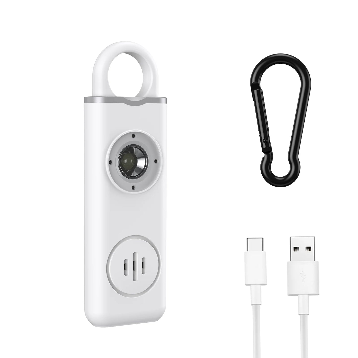 130dB Self Defense Siren Safety Alarm for Women Keychain with SOS LED Light Personal Alarms Personal Security Keychain Alarm