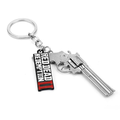 Revolver Weapon Model Letter Tag Pendant