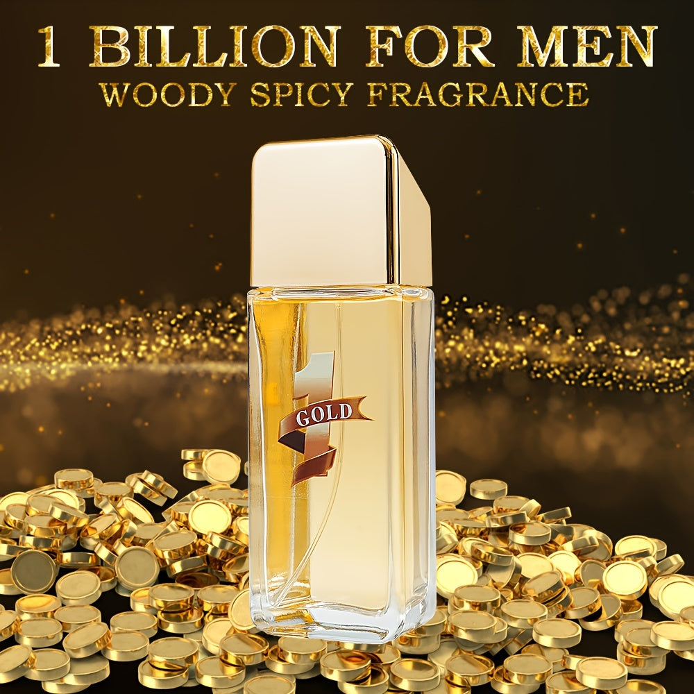 3.38oz Eau De Parfum For Men, Refreshing And Long Lasting Fragrance With Woody Spicy Notes,Perfume For Dating And Daily Life,A Perfect Gift For Men